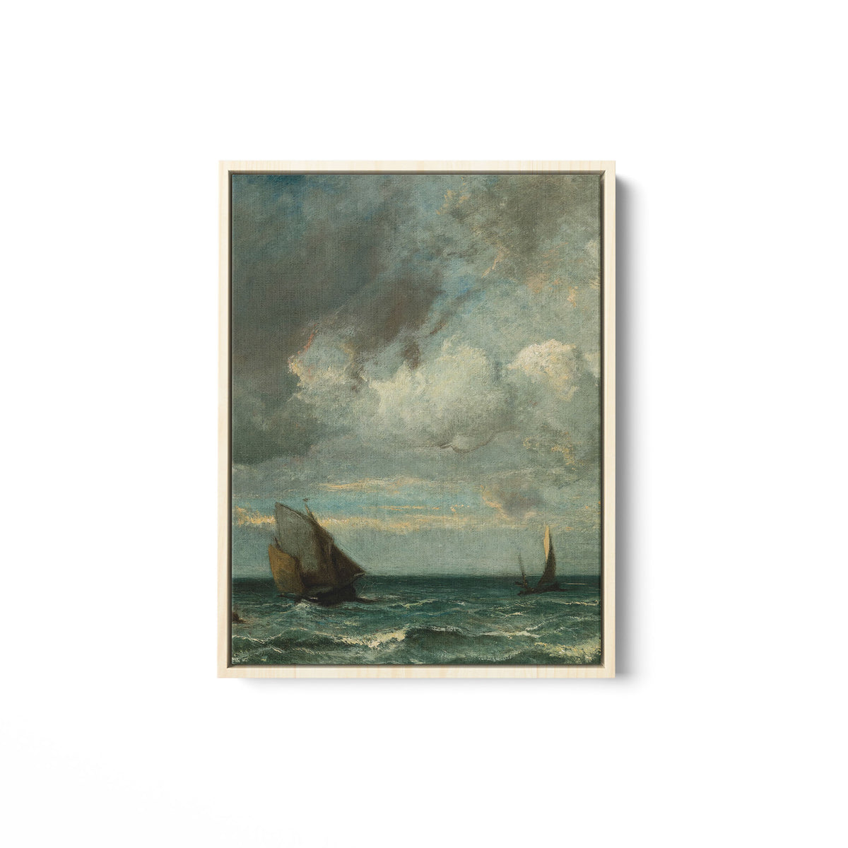 Barks Fleeing Before the Storm - Framed Matte Canvas - Mystic Machine Art