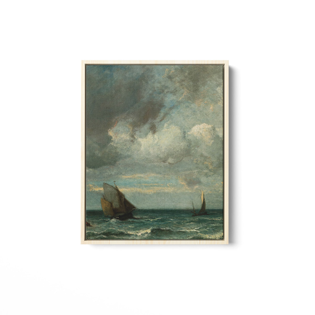 Barks Fleeing Before the Storm - Framed Matte Canvas - Mystic Machine Art