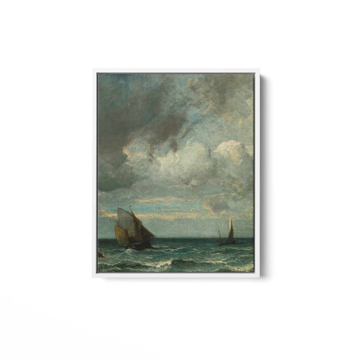 Barks Fleeing Before the Storm - Framed Matte Canvas - Mystic Machine Art
