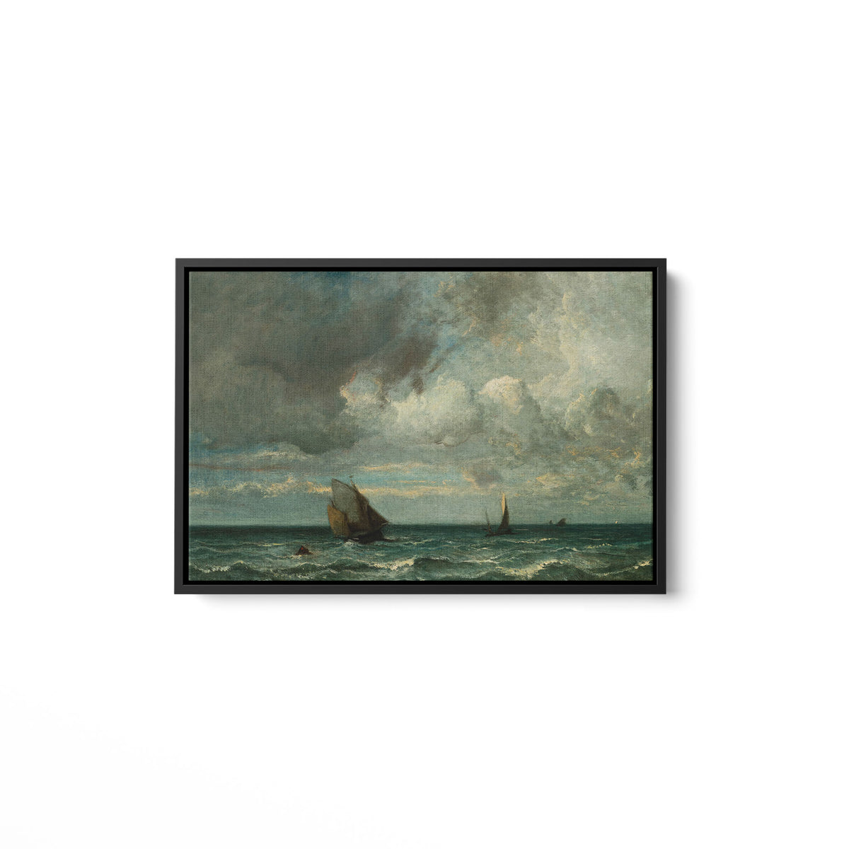 Barks Fleeing Before the Storm - Framed Matte Canvas - Mystic Machine Art