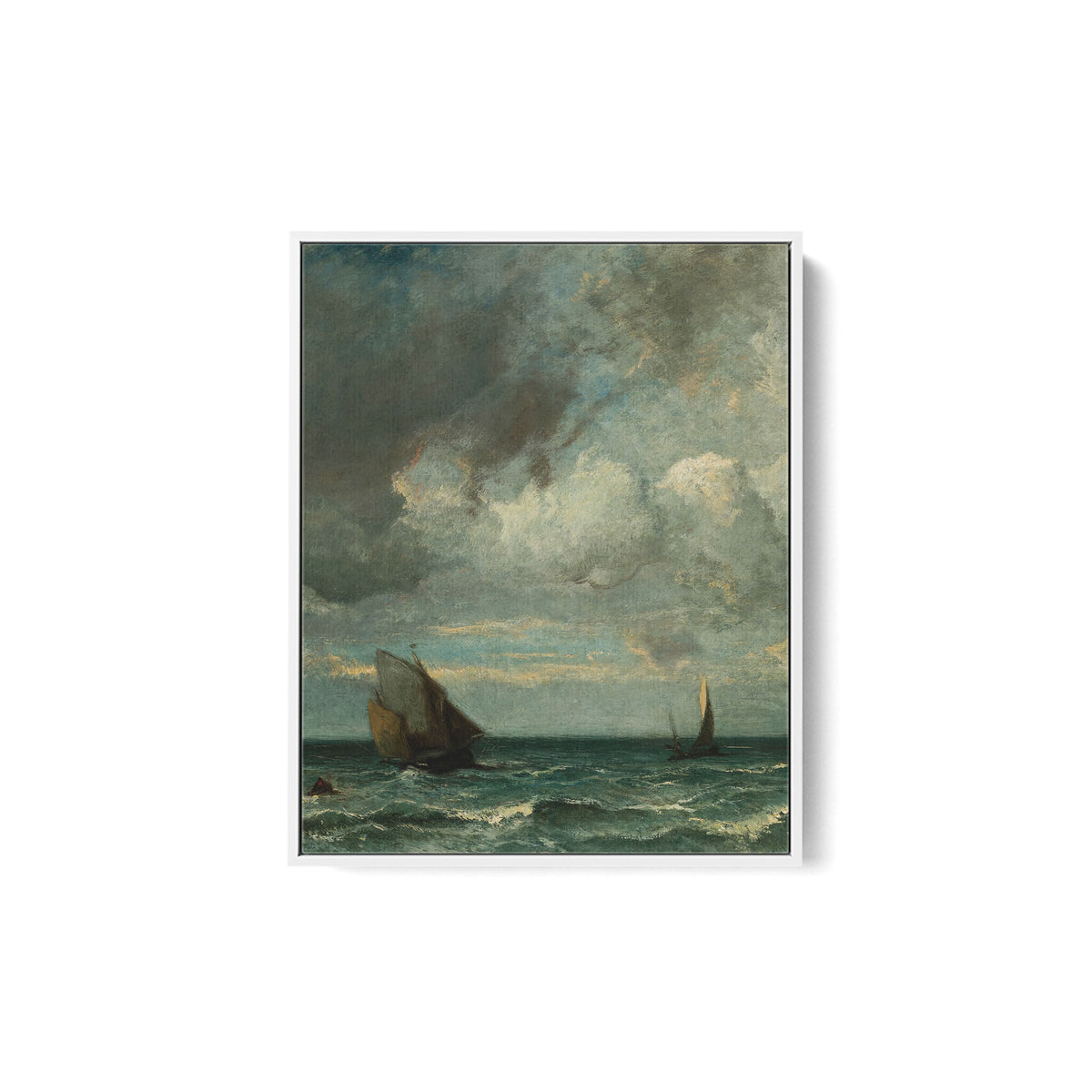 Barks Fleeing Before the Storm - Framed Matte Canvas - Mystic Machine Art