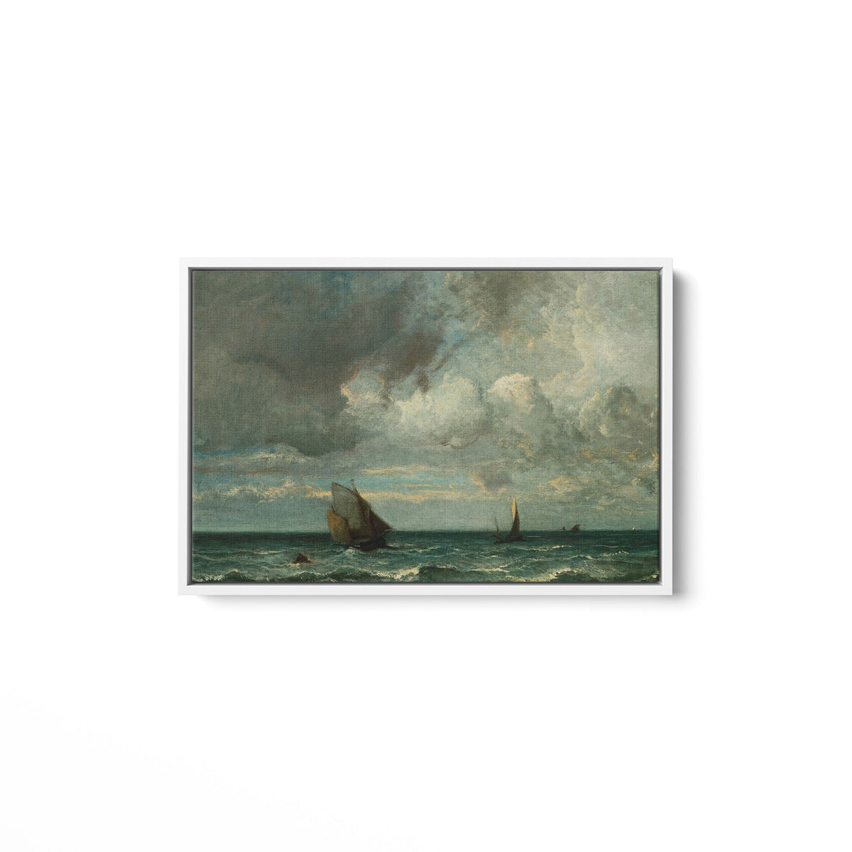 Barks Fleeing Before the Storm - Framed Matte Canvas - Mystic Machine Art