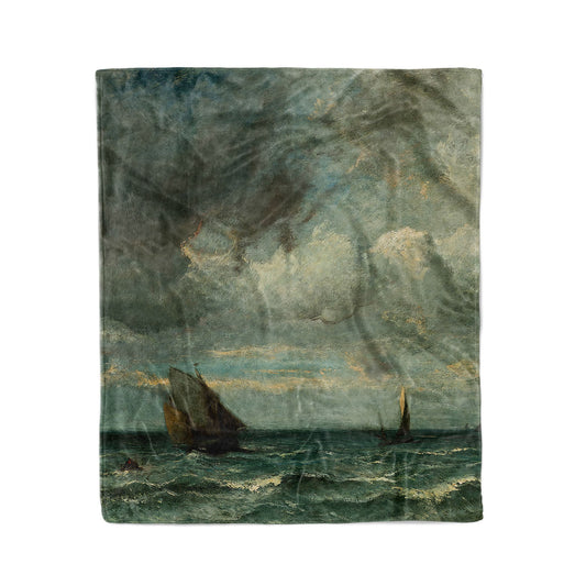 Barks Fleeing Before the Storm - Fleece Blanket - Mystic Machine Art