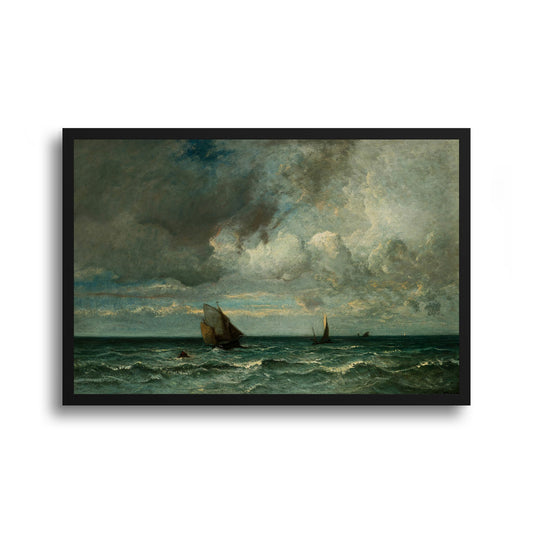 Barks Fleeing Before the Storm - Framed Art Print (1" frame) - Mystic Machine Art