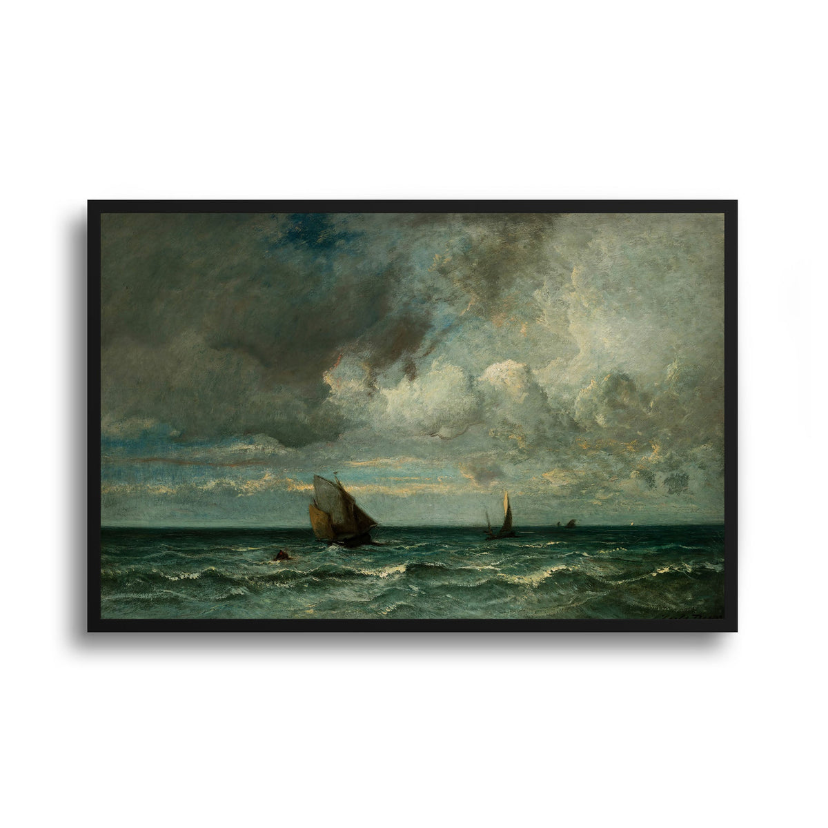 Barks Fleeing Before the Storm - Framed Art Print (1" frame) - Mystic Machine Art