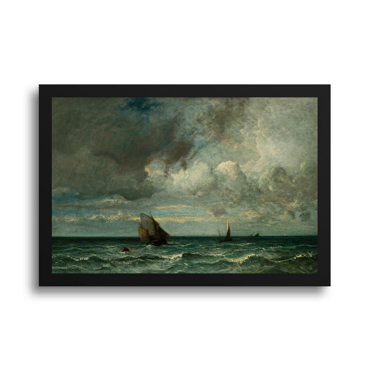 Barks Fleeing Before the Storm - Framed Art Print (1" frame) - Mystic Machine Art