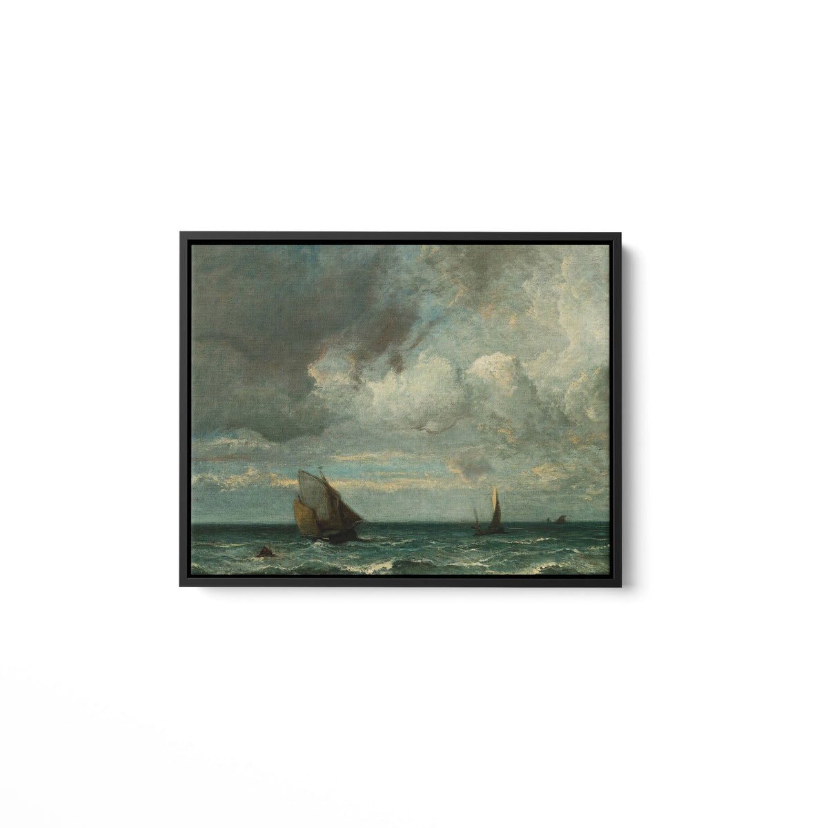 Barks Fleeing Before the Storm - Framed Matte Canvas - Mystic Machine Art