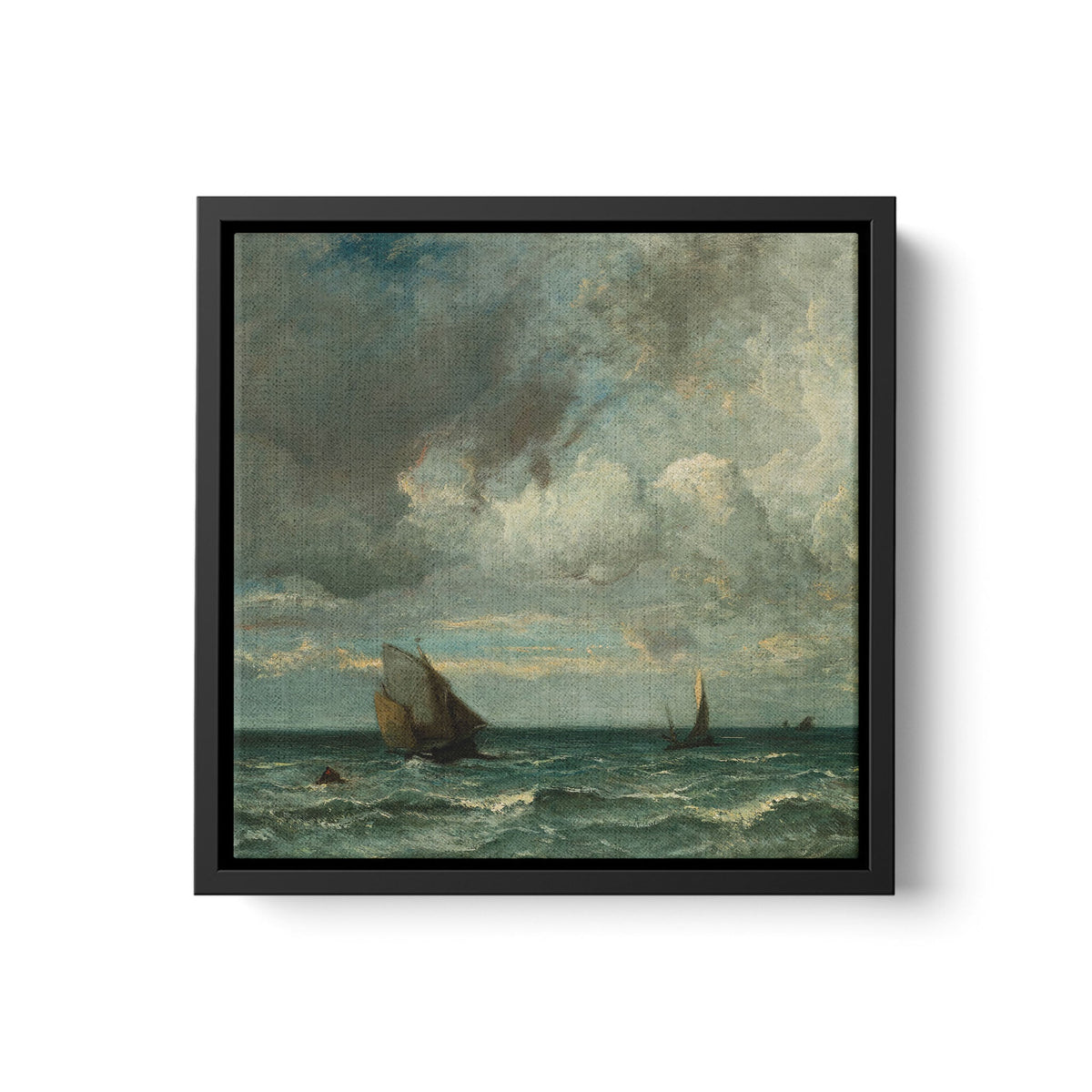 Barks Fleeing Before the Storm - Framed Matte Canvas - Mystic Machine Art