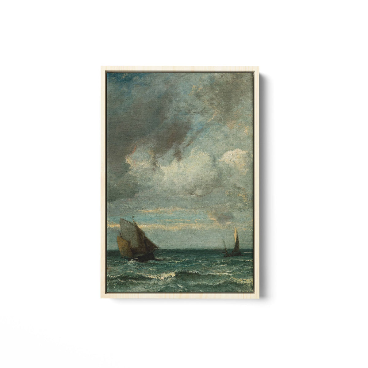 Barks Fleeing Before the Storm - Framed Matte Canvas - Mystic Machine Art