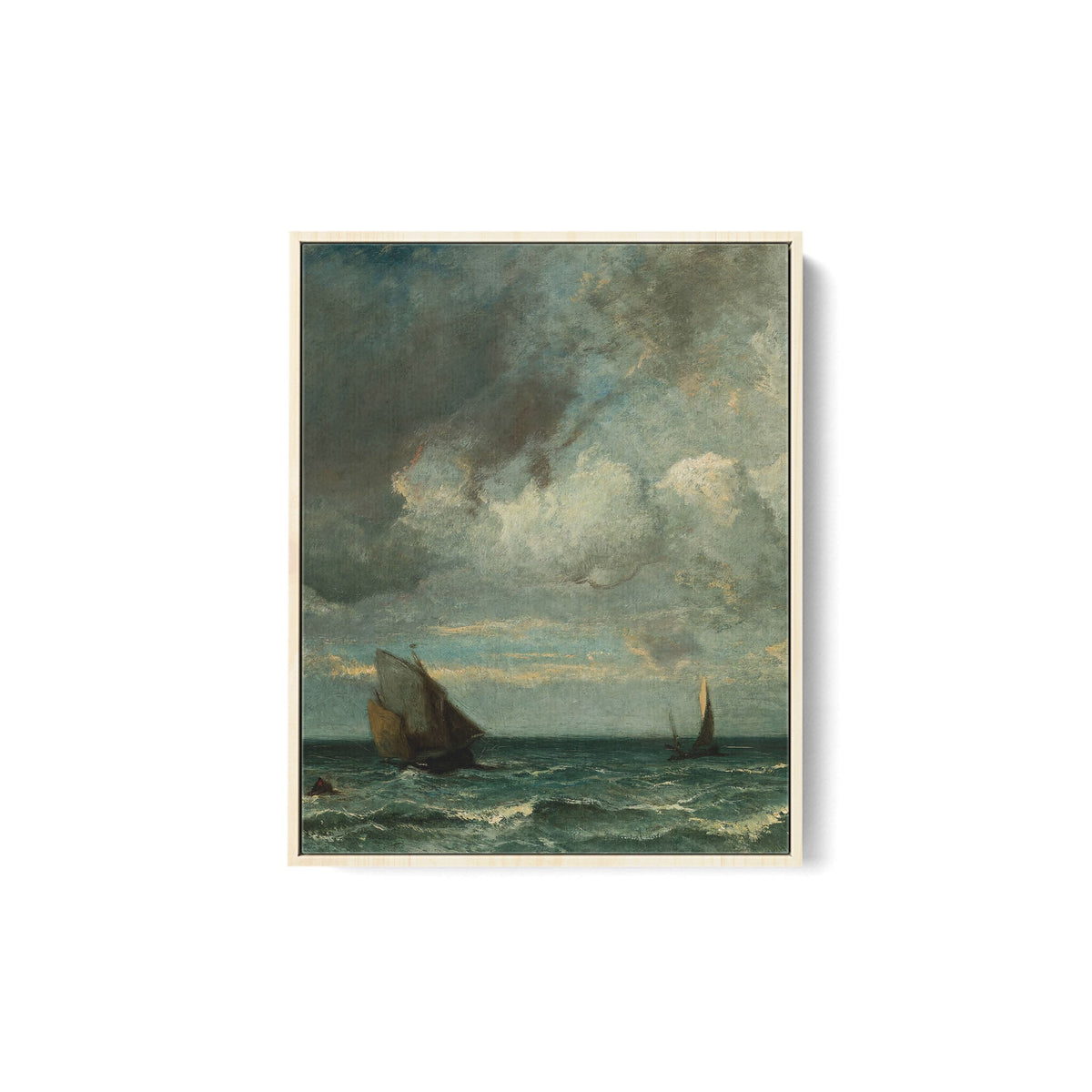 Barks Fleeing Before the Storm - Framed Matte Canvas - Mystic Machine Art