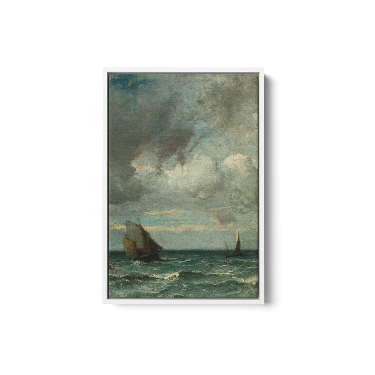 Barks Fleeing Before the Storm - Framed Matte Canvas - Mystic Machine Art