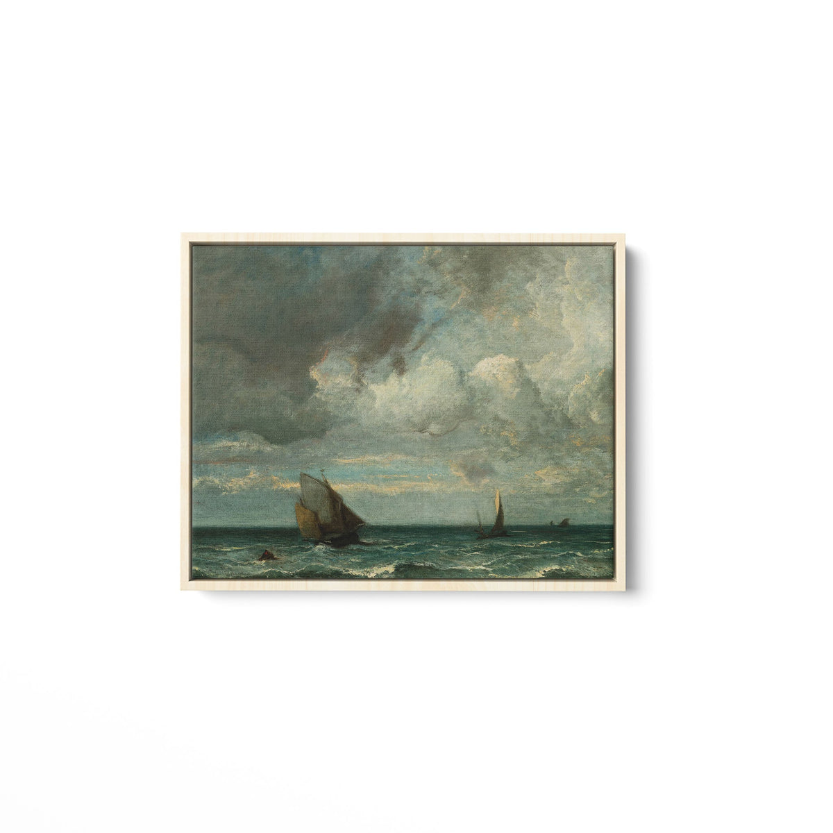 Barks Fleeing Before the Storm - Framed Matte Canvas - Mystic Machine Art