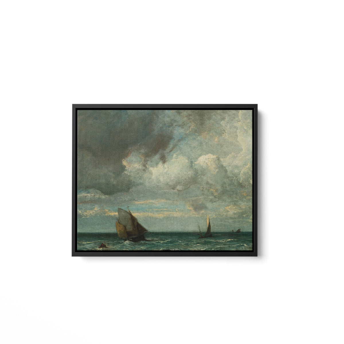 Barks Fleeing Before the Storm - Framed Matte Canvas - Mystic Machine Art