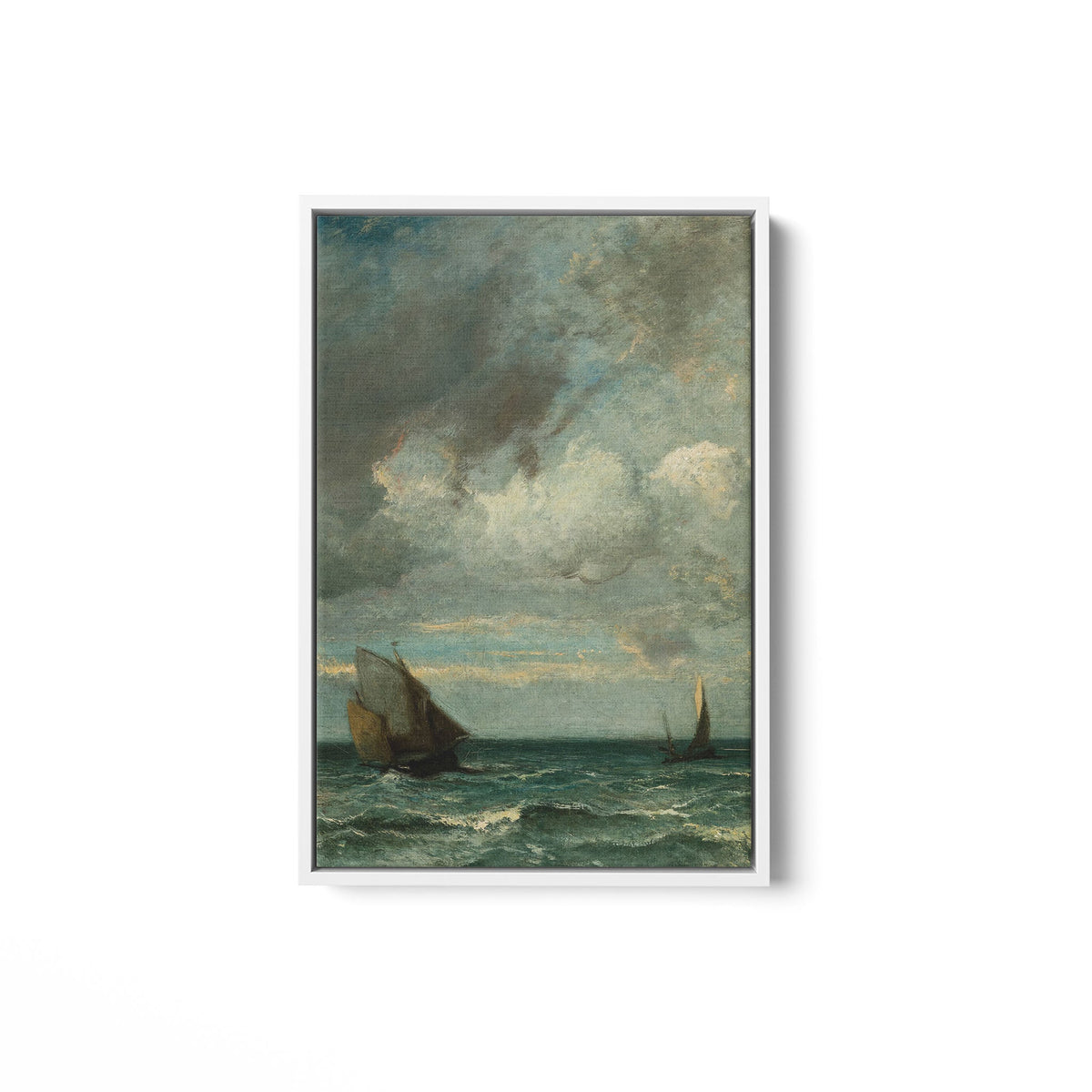 Barks Fleeing Before the Storm - Framed Matte Canvas - Mystic Machine Art