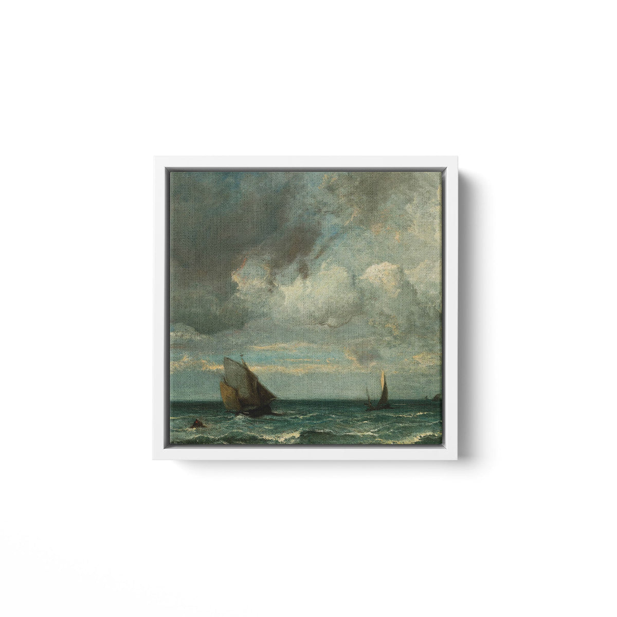 Barks Fleeing Before the Storm - Framed Matte Canvas - Mystic Machine Art