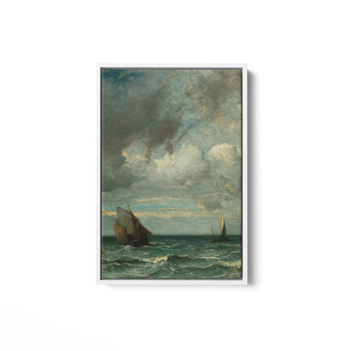 Barks Fleeing Before the Storm - Framed Matte Canvas - Mystic Machine Art