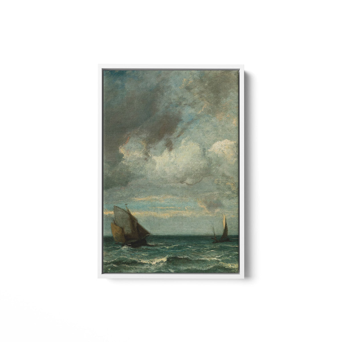 Barks Fleeing Before the Storm - Framed Matte Canvas - Mystic Machine Art