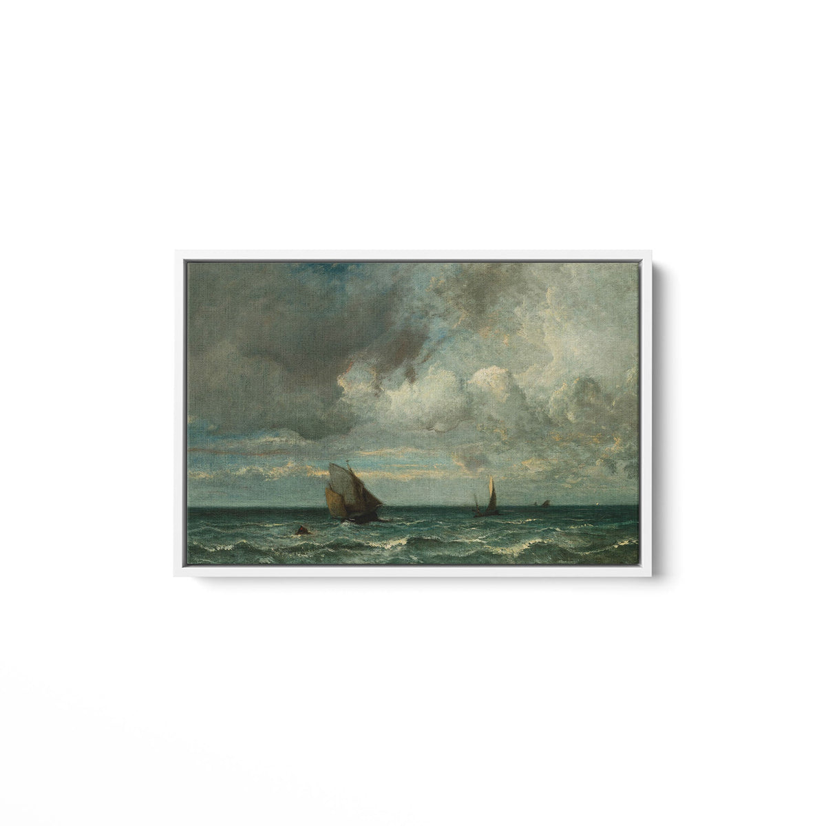 Barks Fleeing Before the Storm - Framed Matte Canvas - Mystic Machine Art