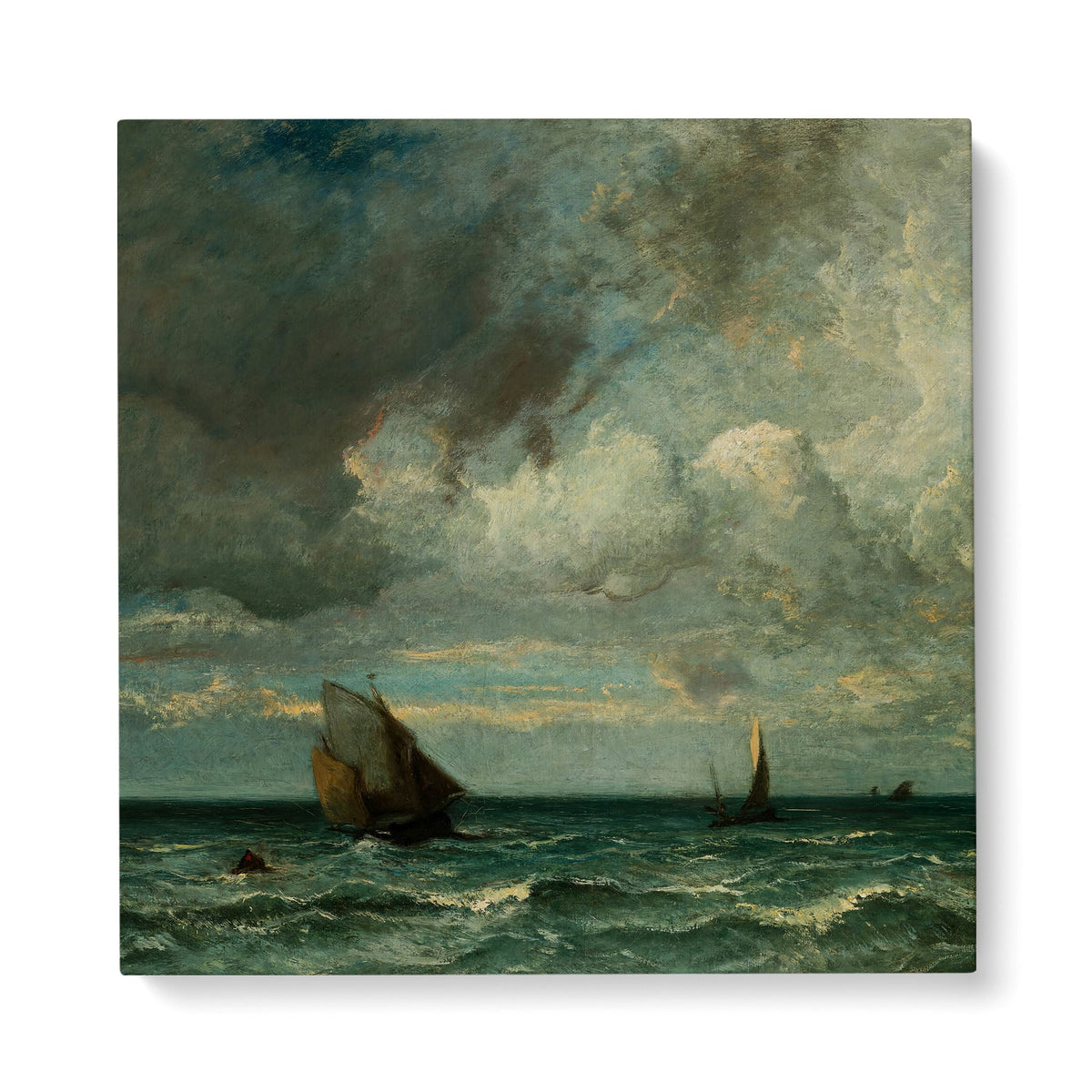 Barks Fleeing Before the Storm - Premium Matte Canvas (1.25") - Mystic Machine Art