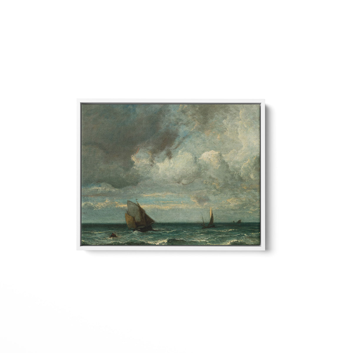 Barks Fleeing Before the Storm - Framed Matte Canvas - Mystic Machine Art