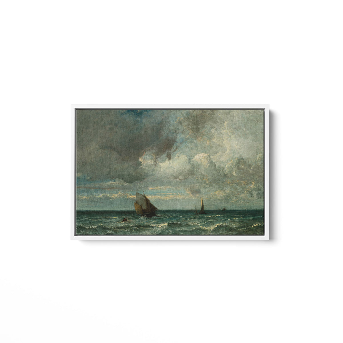 Barks Fleeing Before the Storm - Framed Matte Canvas - Mystic Machine Art