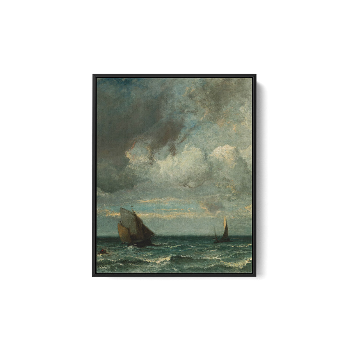 Barks Fleeing Before the Storm - Framed Matte Canvas - Mystic Machine Art