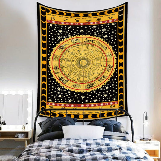 Astrological Zodiac Tapestry - Mystic Machine Art