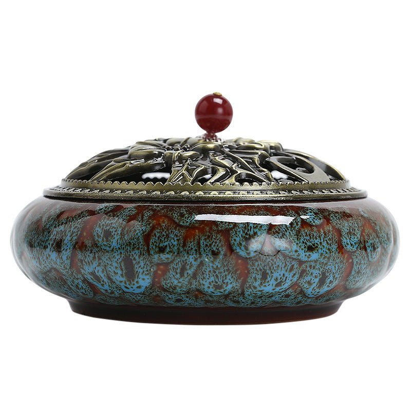 Ceramic Archaized Mosquito Coil Incense Burner - Mystic Machine Art