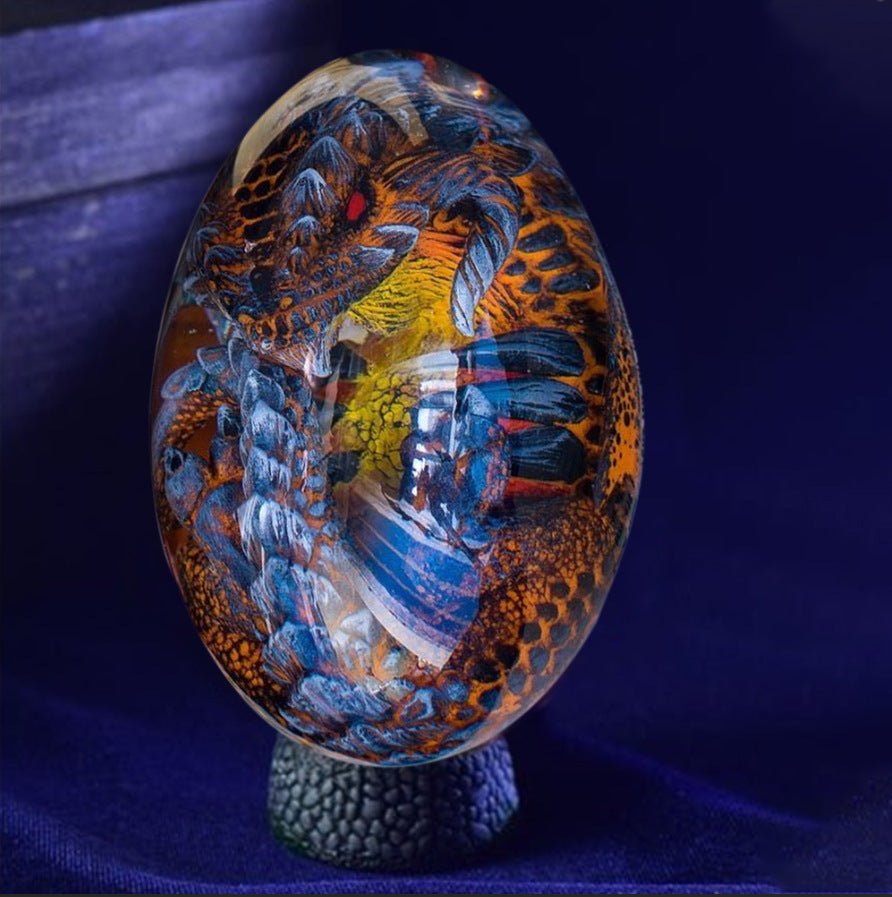 Lava Dragon Egg Desktop Decoration Dinosaur Egg Resin Crafts - Mystic Machine Art