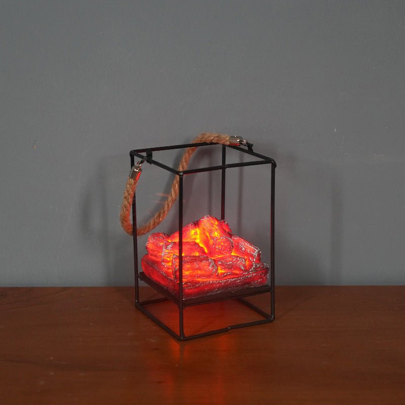 LED Flame Light Home Simulated Charcoal Fireplace Lamp - Mystic Machine Art