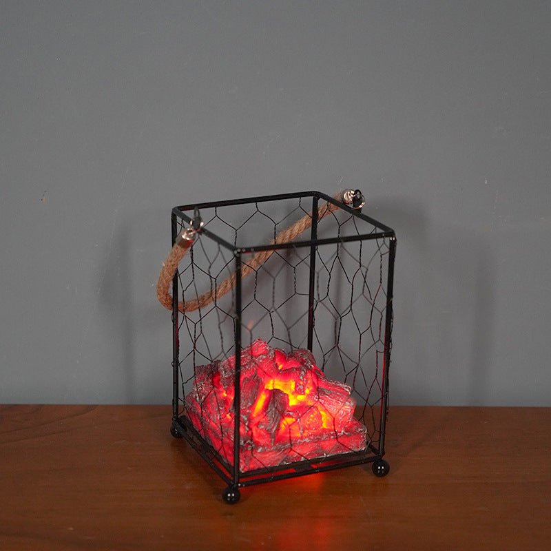 LED Flame Light Home Simulated Charcoal Fireplace Lamp - Mystic Machine Art