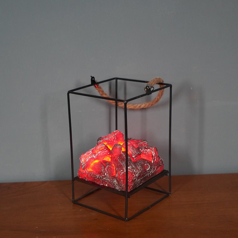 LED Flame Light Home Simulated Charcoal Fireplace Lamp - Mystic Machine Art