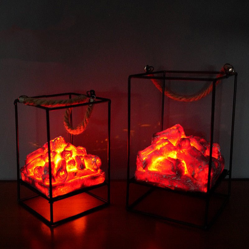 LED Flame Light Home Simulated Charcoal Fireplace Lamp - Mystic Machine Art