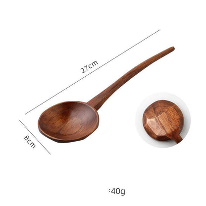Lengthened Wooden Eating And Drinking Spoons - Mystic Machine Art