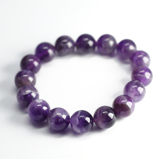 Natural Amethyst Beaded Bracelet - Mystic Machine Art