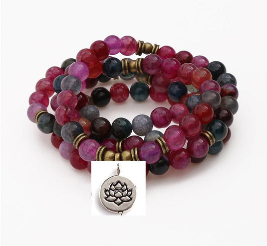 Natural Tourmaline Bead Wrap Bracelet - Choose a Pendant - Mystic Machine Art