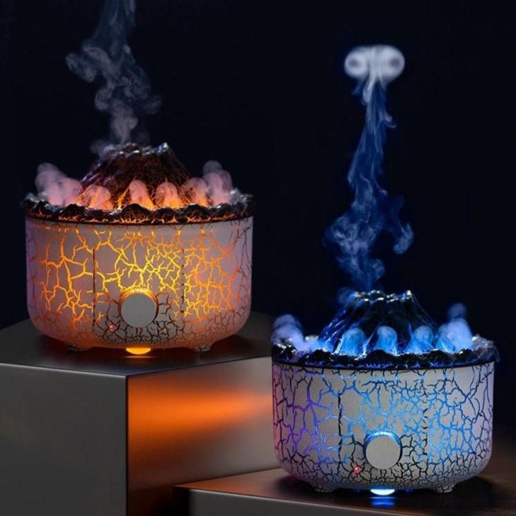 New Creative Volcano Humidifier Aromatherapy Machine Spray Jellyfish Air Flame Humidifier Diffuser - Mystic Machine Art