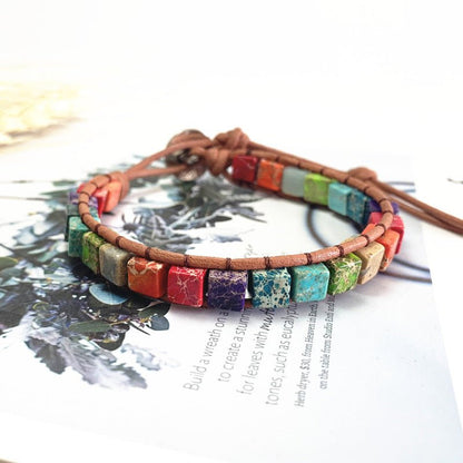 Simple Fashion Bohemian Stone Woven Bracelet - Mystic Machine Art