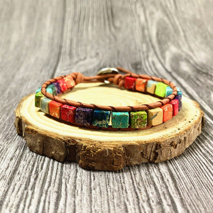 Simple Fashion Bohemian Stone Woven Bracelet - Mystic Machine Art