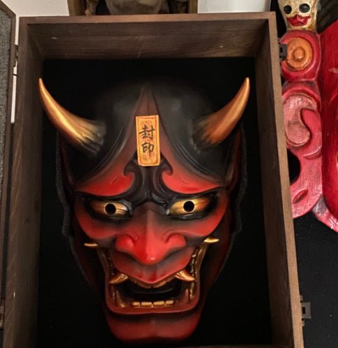 White Ghost Demon, House Rin Demon Hannya Prajna Masks - Mystic Machine Art